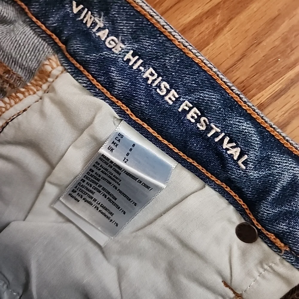 American Eagle Outfitters vintage hi-rise festival shorts 8 painted Hard to find